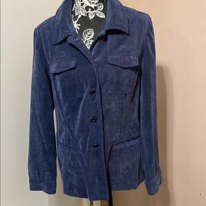 Croft & Barrow Blue Corduroy Blazer with Lapels